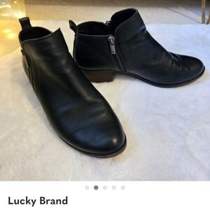 Lucky Brand Black Ankle Boots